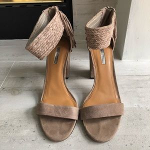 BCBGeneration Suede Fringe Heels